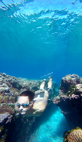 Snorkeling at Manomano Lodge